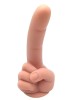 Dildo Forefinger Dildo, Baza cu Ventuza, Silicon Lichid, Natural, 19 cm, Passion Labs