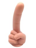 Dildo Forefinger Dildo, Baza cu Ventuza, Silicon Lichid, Natural, 19 cm, Passion Labs