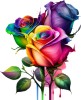 Sticker decorativ, Trandafiri, Mov, 73 cm, 1354STK-1