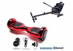 PACHET PROMO Smart Balance? Premium Brand: Hoverboard Regular ElectroRed + Hoverseat, roti 6.5 inch Bluetooth, baterie Celule Samsung, Boxe incorpo foto