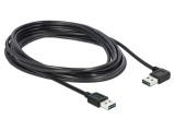 Cablu USB 2.0 aurit 5m negru 22AWG/26AWG - DELOCK