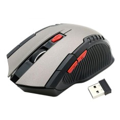 Mouse optic fara fir 800/1600 DPI, intrare USB, forma ergonomica, functie standby, 11,5 x 7,5 x 3,5cm, gri/negru