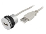 Soclu USB 22mm IP20 Argintiu