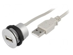 Soclu USB 22mm IP20 Argintiu