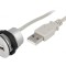 Soclu USB 22mm IP20 Argintiu