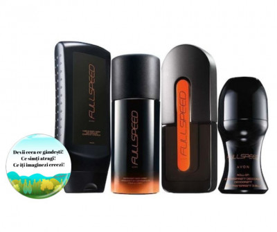 Set Full Speed El (Parfum 75,gel dus 250,spray 150,roll-on) + Insigna foto