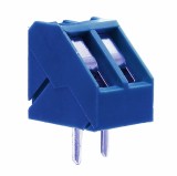 Conector 2borne surub PCB 5mm 45grd