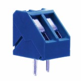 Conector 2borne surub PCB 5mm 45grd