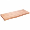 Blat de masa maro 100x40x(2-6) cm, lemn masiv stejar tratat