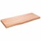 Blat de masa maro 100x40x(2-6) cm, lemn masiv stejar tratat
