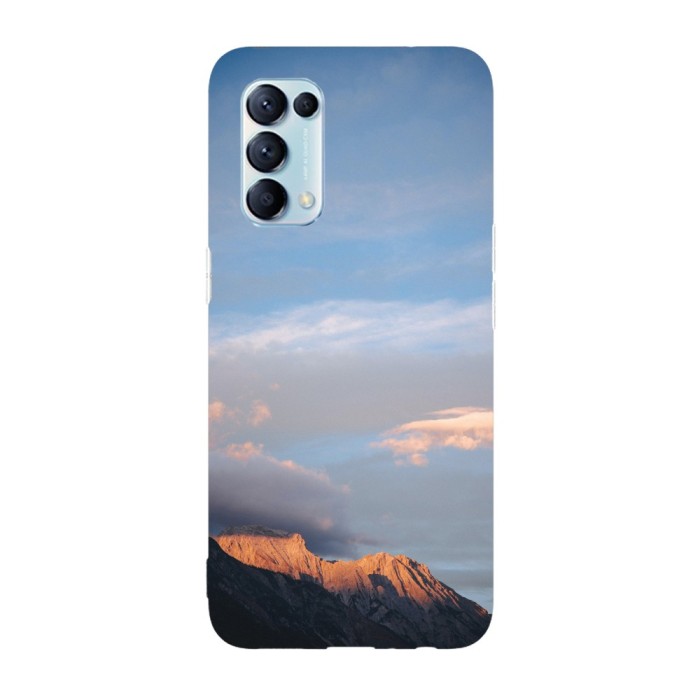 Husa compatibila cu Oppo Find X3 Lite model Mountain range under clouds, Silicon, TPU, Viceversa