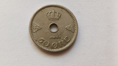 Norvegia-50 Ore 1948 foto