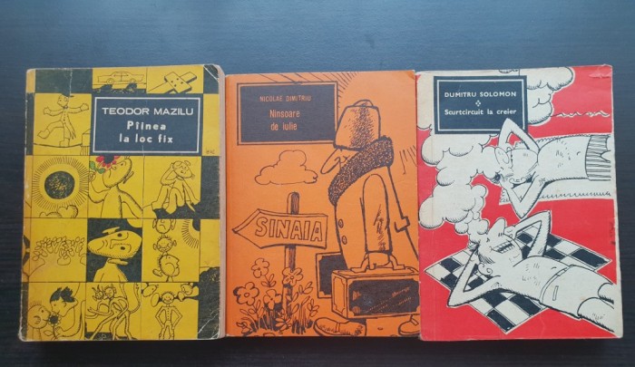 Lot 3 titluri Seria UMOR, ALBATROS: P&acirc;inea la loc fix - Teodor Mazilu * Ninsoare de iulie - N. Dimitriu * Scurtcircuit la creier - Dumitru Solomon