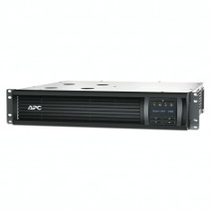 UPS APC &quot;Smart-UPS SMT&quot; Line Int. cu sinusoida pura cu management rack 1500VA / 1000W AVR IEC x 4 1 x baterie APCRBC133 display LCD back-up