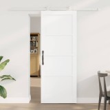 Ușă glisantă cu set de accesorii &#039;ORKDAL&#039;Albă din Lemn Masiv de Pin