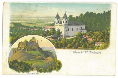 4431 - LIPOVA, Arad, Maria Radna, Monastery, Litho - old postcard - used - 1901 foto