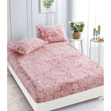 Cumpara ieftin Husa de Pat Cocolino cu Elastic + 2 Fete de Perna - JO787 Flori Roz