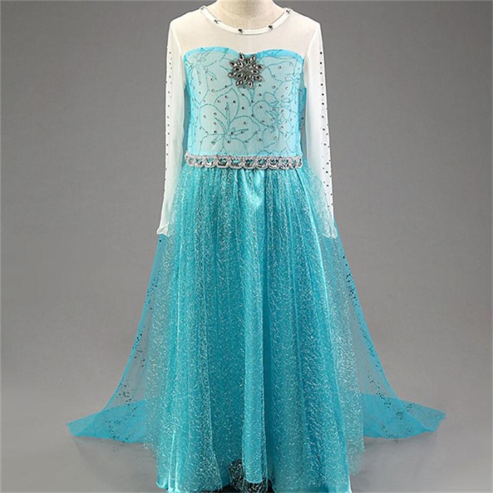 Rochie rochita NOUA printesa Elsa Frozen cu trena