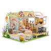 Casa in miniatura 3D, Cat Cafe Garden, DIY, 23.5x19x16.5 cm, Oem