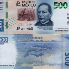 MEXIC █ bancnota █ 500 Pesos █ 2021 █ P-136 █ SERIE JB █ UNC █ necirculata