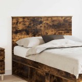 vidaXL Tăblie cap cu headboard Stejar fumuriu 135 cm Lemn compozit 887775
