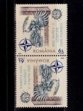 ✅RO 2008 LP 1798 d&quot;Summitul NATO Buc. &quot; , pereche tete-beche tip 2 , MNH