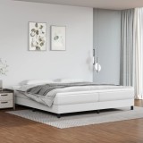 Cumpara ieftin Cadru de pat, alb, 200x200 cm, piele ecologică