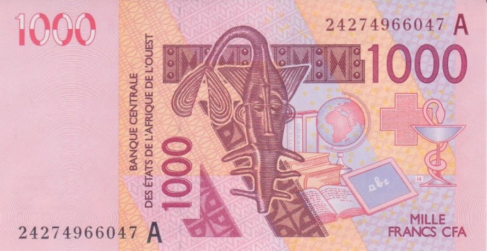 Bancnota Statele Africii de Vest 1.000 Franci 2024 - P115A UNC Coasta de Fildes ( vezi descriere )