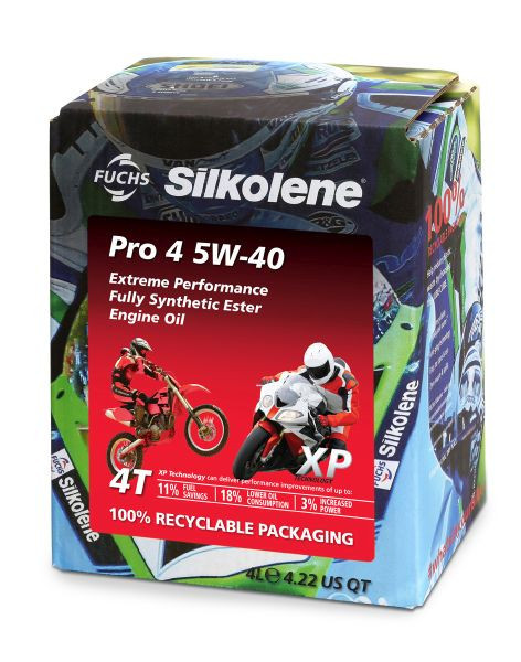 (PL) olej silnikoy 4t 4t silkolene pro 4 sae 5w40 4l sn jaso m-2 ambalaj bio-degradabil sintetic;ester