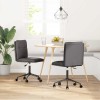 VidaXL Scaune de bucătărie, 2 buc., gri, piele ecologică 3315421