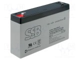 Acumul: plumb-acid 6V 7Ah AGM nu necesită &icirc;ntreţinere 1,2kg