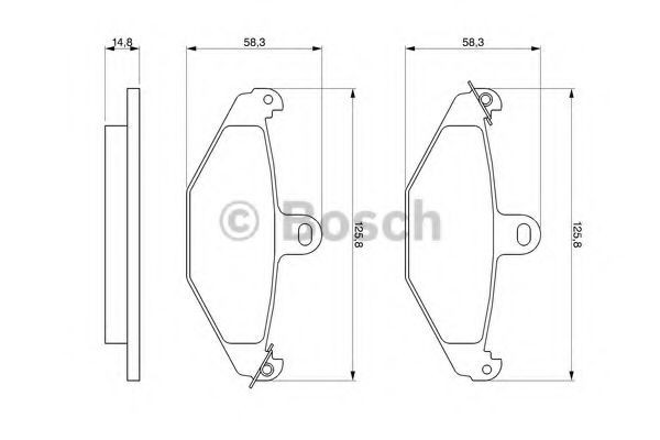 Set placute frana,frana disc RENAULT LAGUNA I (B56, 556) (1993 - 2001) BOSCH 0 986 461 148
