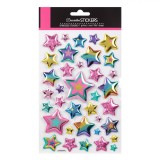 Set 36 Autocolante Decorative 3D Stele Multicolor, Fereastra, Laptop, Mobila, Astronomie, Spatiu