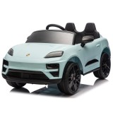 Cumpara ieftin Masinuta electrica pentru copii, Porsche Macan, 140W 12V, roti EVA, scaun tapitat, echipata premium, albastra