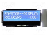 Afișaj LCD alfanumeric COG STN 16x2 albastru LED RAYSTAR OPTRONICS
