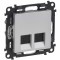 Priza dubla RJ45 UTP CAT5E Legrand Valena Life aluminiu 753341