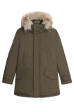 Geaca Barbati Woolrich Polar Parka CFWOOU0486MRUT0001 Verde Inchis, Guler Inalt Blana