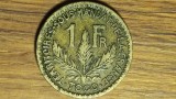 Togo mandat francez - raritate coloniala - 1 franc 1924 - extrem de greu de gasit !