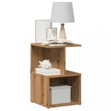 Noptiera Gossi stejar artizanal 35x35x55 cm lemn prelucrat