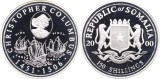 D2 Somalia 150 Shillings Christopher Columbus Argint .999,14.81 g /PROOF