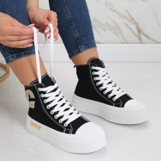 Sneakers dama negri din textil Aylin, 39