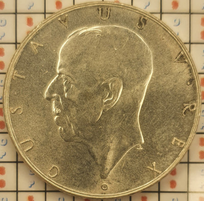 Suedia 2 coroane kronor 1938 argint - Delaware - km 807 - A004 foto