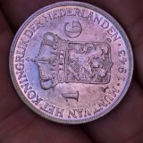 Olanda 1 gulden 1943 argint 10 grame , luciu