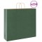 vidaXL Pungi de h&acirc;rtie 250 buc cu m&acirc;nere verde 54x15x49 cm 4101738