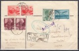 ROMANIA 1931/34 VEDERI-POSTA AERIANA REGELE CAROL II/PLIC CIRCULAT ORADEA-SUEDIA, Stampilat