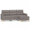 Canapea cu 3 locuri si taburet, taupe, 180 cm, material textil