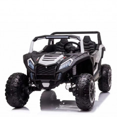 UTV electric pentru 2 copii intre 3-11 ani, Racing 300W 4x4 24V 7ah cu ROTI MOI Alb foto