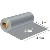 Folie constructii 4,2 m latime, natur- 120 microni