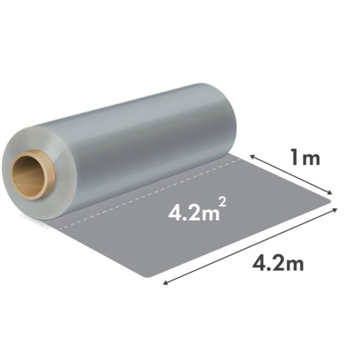 Folie constructii 4,2 m latime, natur- 120 microni