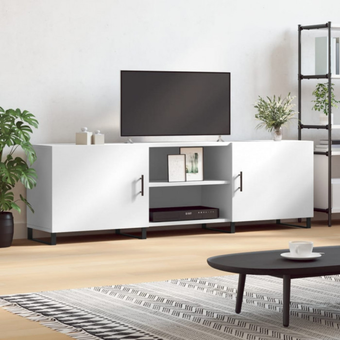 Gossi comoda tv, alb, 150x30x50 cm, lemn compozit